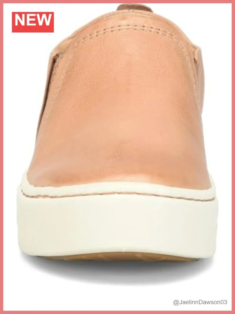Women's Leather Slip-On Loafers Cushioned Comfort Casual